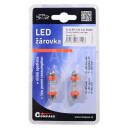 Compass Žárovka 4LED 12V suf.11X39 SV8.5 červená 2ks