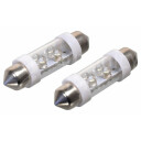 Compass Žárovka 4LED 12V suf.SV8.5 38 mm bílá 2ks