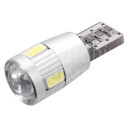 Compass Žárovka s čočkou 6 SMD LED 12V T10 s rezistorem CAN BUS ready bílá