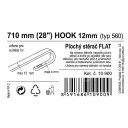 Stěrač FLAT BULK (HOOK 12mm) 28"/710mm