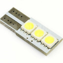 Superlight LED autožárovka T10 W5W 12V 3 Led diody jednostanná SMD 5050 bílá 6500K CANBUS