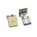 Superlight LED autožárovka T10 W5W 12V 4 Led diody čelní SMD 5050 bílá 6500K CANBUS