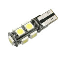 Superlight LED autožárovka T10 W5W 12V 9 Led diod SMD 5050 bílá 6500K CANBUS