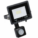 Superlight LED reflektor černý 10W s čidlem pohybu a soumraku IP66 950 lm 220V