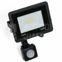 Superlight LED reflektor černý 20W s čidlem pohybu a soumraku IP66 1900 lm 220V