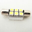 Superlight LED žárovka sufit 12V 42mm 6 led diody SMD 5050 CAN-BUS bílá 6500K