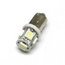 SuperLight LED žárovka T10 BA9S 12V 5led diod SMD 5050 bílá