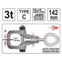 Svěrka karosářská samosvorná k tahání typ C,3t 142mm